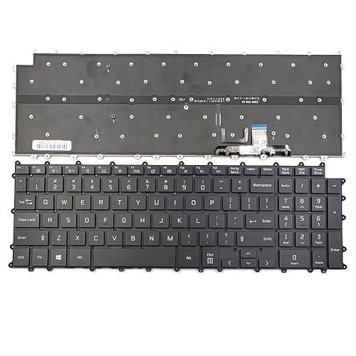 KGIGIBE Replacement Keyboard for LG Gram 17Z90P 17Z90PE 17Z90P-G 17Z90P-K 17Z90P-N 17Z95P Laptop US Layout with Backlit AEW74230312