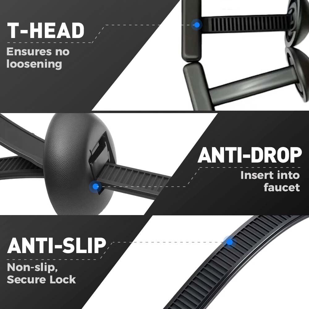 50Pcs Nylon Universal Cable Tie Buckles for Car, Heavy Duty Self-Locking Zip Tie Clips Automotive, Multipurpose Plastic Fasteners for Engine Guard