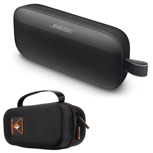 Bose SoundLink Flex Bluetooth Speaker, Portable with Microphone, Wireless Waterproof Speaker for Travel, Outdoor and Pool Use with Slinger Hard Travel