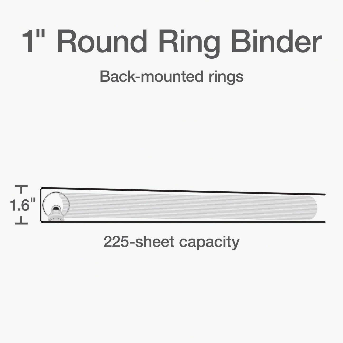 Oxford 1 Inch Binder, Durable 3 Ring 1 Inch with View Cover, XtraLife Hinge, Non-Stick PVC-Free, Blue, 225-Sheet Capacity, Single Binder (1017670)