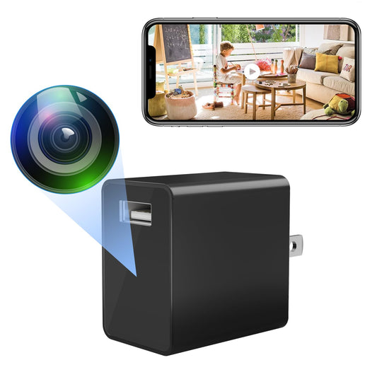 HiSpyCam USB Charger Camera - HD 1080P Mini WiFi Security Camera - Small Micro Wireless Nanny Cam for Home Indoor Security