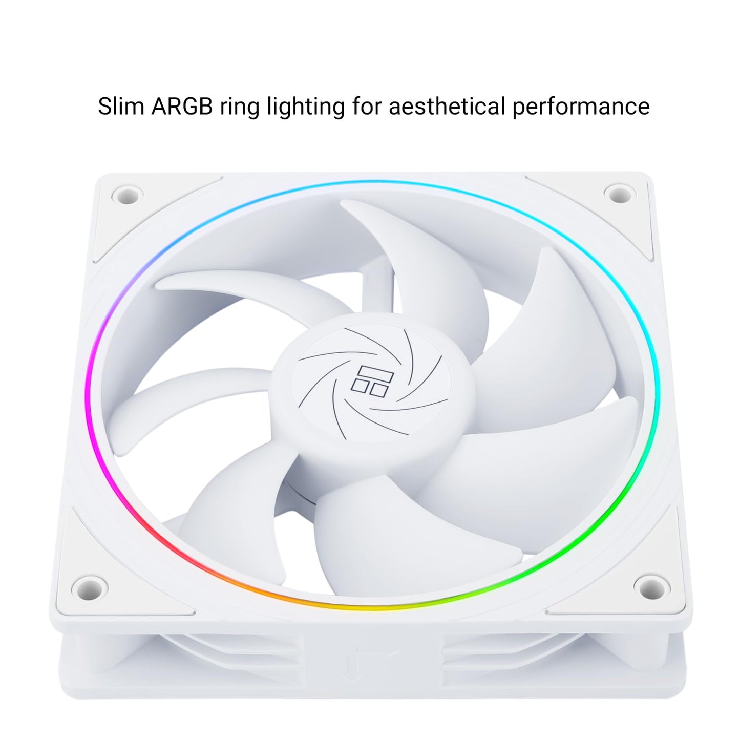 Thermalright TL-S12W X3 CPU Fan 120mm Case Cooler Fan Comes with ARGB Lighting Effect,PC PWM Silent Computer Fan with 1500RPM Speed, CPU Cooling Fan