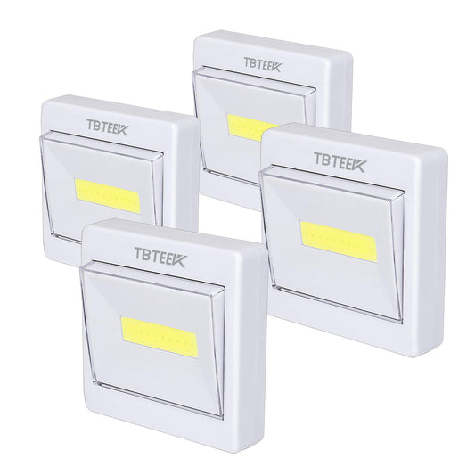 TBTeek Closet Light, Super Bright, Battery Operated, Stick Anywhere, 200 LM Cob Led Lamp, Light Switch Nightlight, Tap Lights for Closet, Shed, Attic