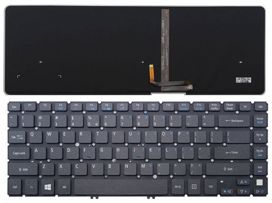 New US Layout Backlit Black Laptop Keyboard (with Frame) Replacement for Acer Aspire V5-431 V5-431G V5-431P V5-431PG V5-471 V5-471G V5-471P V5-471PG