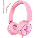IYGR K6 Kids Headphones for Toddler & Kids Ages 2-12, 85/94dB Safe Volume Limited, Wired with 3.5mm Jack, HD Microphone, Adjustable & Foldable, On-Ear