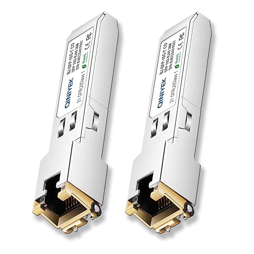 [2 Pack] 1.25/2.5/5/10G SFP+ to RJ45 Transceiver, Copper SFP+ Module, Cat.6a/7, up to 30m, for Cisco SFP-10G-T-S, MikroTik S+RJ10, Ubiquiti