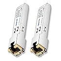 [2 Pack] 1.25/2.5/5/10G SFP+ to RJ45 Transceiver, Copper SFP+ Module, Cat.6a/7, up to 30m, for Cisco SFP-10G-T-S, MikroTik S+RJ10, Ubiquiti