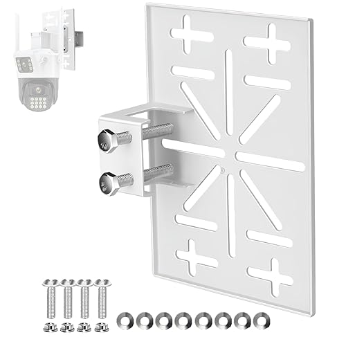 BeElion Tool-Free Security Camera Mount Bracket - Adjustable Thickness (0-3cm) for Glass/Wood Doors, Universal Plate for CCTV, IP Cameras, No Drilling