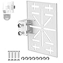 BeElion Tool-Free Security Camera Mount Bracket - Adjustable Thickness (0-3cm) for Glass/Wood Doors, Universal Plate for CCTV, IP Cameras, No Drilling