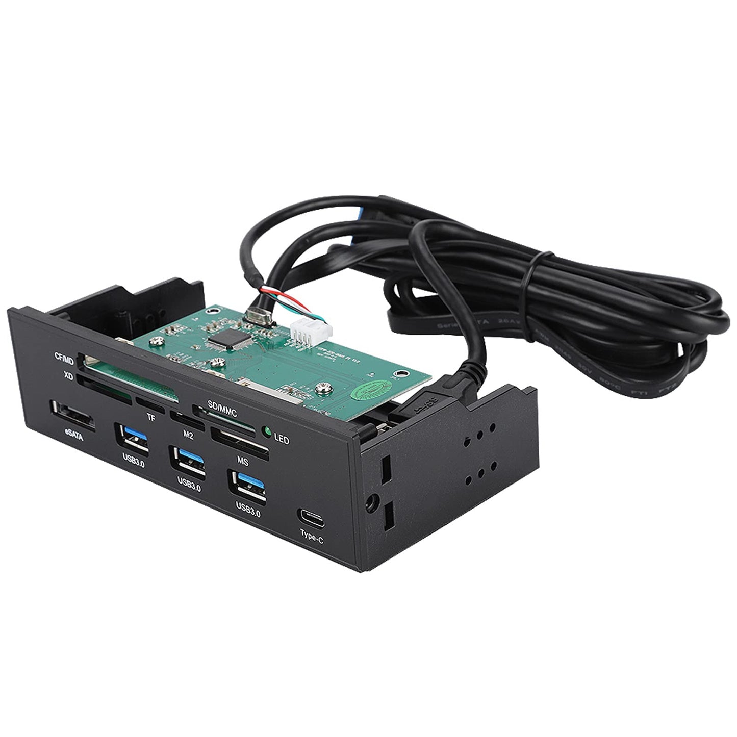 Internal Card Reader, 5.25inches Internal Card Reader Media Dashboard Multi Function Desktop Front Panel