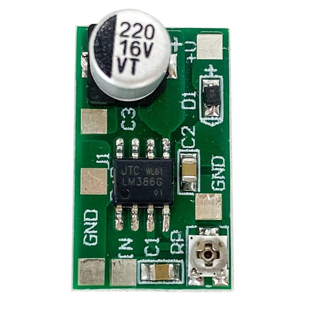 2PCS DC 3V-12V 5V 6V 9V LM386 Mini Audio Power Amplifier Board Mono Micro AMP Module 750mW Adjustable Volume