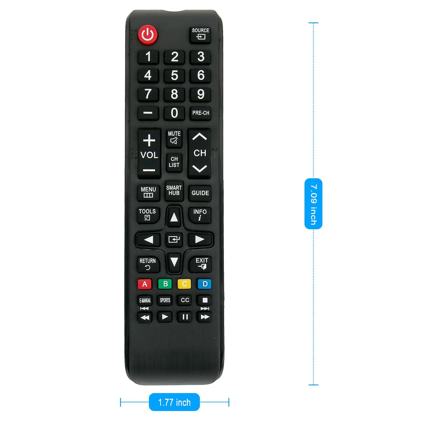 Replacement Remote Applicable for Samsung TV UN43J520DAFXZA UN43J5200AFXZA UN40JU640DFXZA UN40JU640DAFXZA UN40JU6400FXZA UN40J6200AFXZA UN40J520DAFXZA