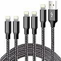 cugunu iPhone Charger, 5 Pack 3/3/6/6/10FT Apple MFi Certified USB Lightning Cable Nylon Braided Fast Charging Cord Compatible for iPhone…