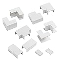 D-Line 1in x 0.63in Cable Raceway Accessory Multipack, 11-Piece Pack - White