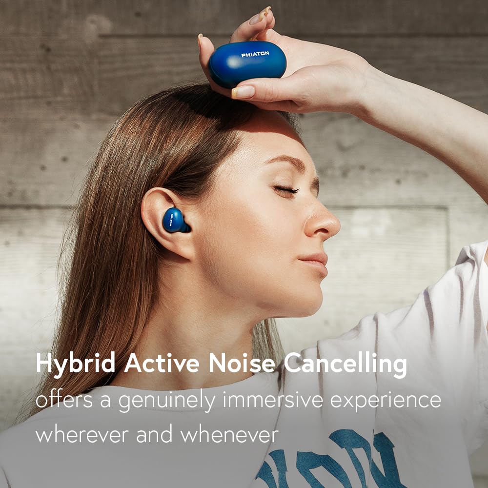 Phiaton Bonobuds True Wireless Earbuds Noise Cancelling Bluetooth Earbuds. Ambient Mode Headphones with Touch Controls. 20 Hr Battery and Quick Charge