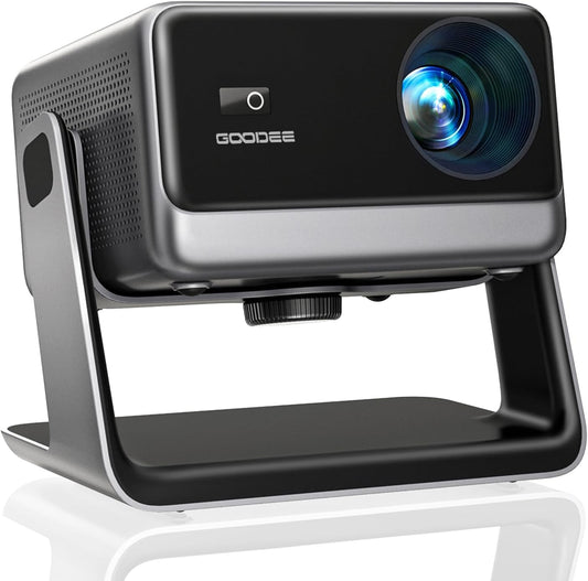 GooDee Video Projector With Wifi And Bluetooth, Smart Portable Projector Movie System Compatible With Netflix/Dolby Audio/Auto Focus & Keystone, 4k