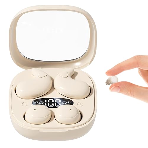 AIKESI Mini Invisible Earbuds, Wireless Sleep Earbuds for Sleeping, Small Flat Hidden Earbuds for Side Sleepers, Discreet in-Ear Headphones for Small