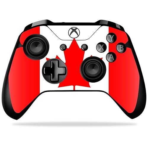 MightySkins Skin Compatible with Xbox One X Controller - Canadian Flag | Protective, Durable, and Unique Vinyl Decal wrap Cover | Easy to Apply