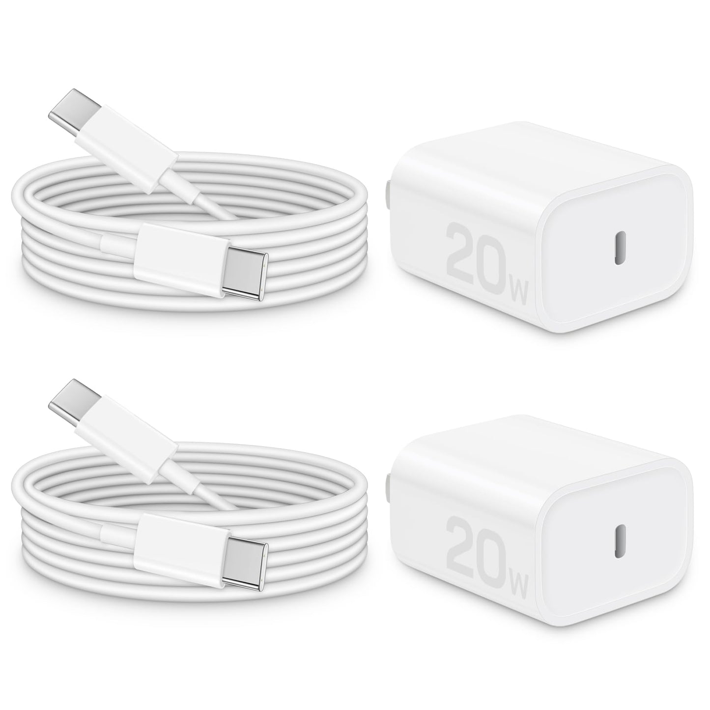 Brasag i Phone 17 16 15 Charger Fast Charging - 20W PD Fast Charger Block with 6Ft USB C Cable for i Phone 17/16/15 Series, i Pad Pro/Air/Mini, Galaxy