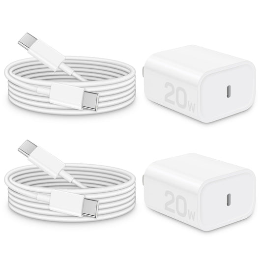 Brasag i Phone 17 16 15 Charger Fast Charging - 20W PD Fast Charger Block with 6Ft USB C Cable for i Phone 17/16/15 Series, i Pad Pro/Air/Mini, Galaxy