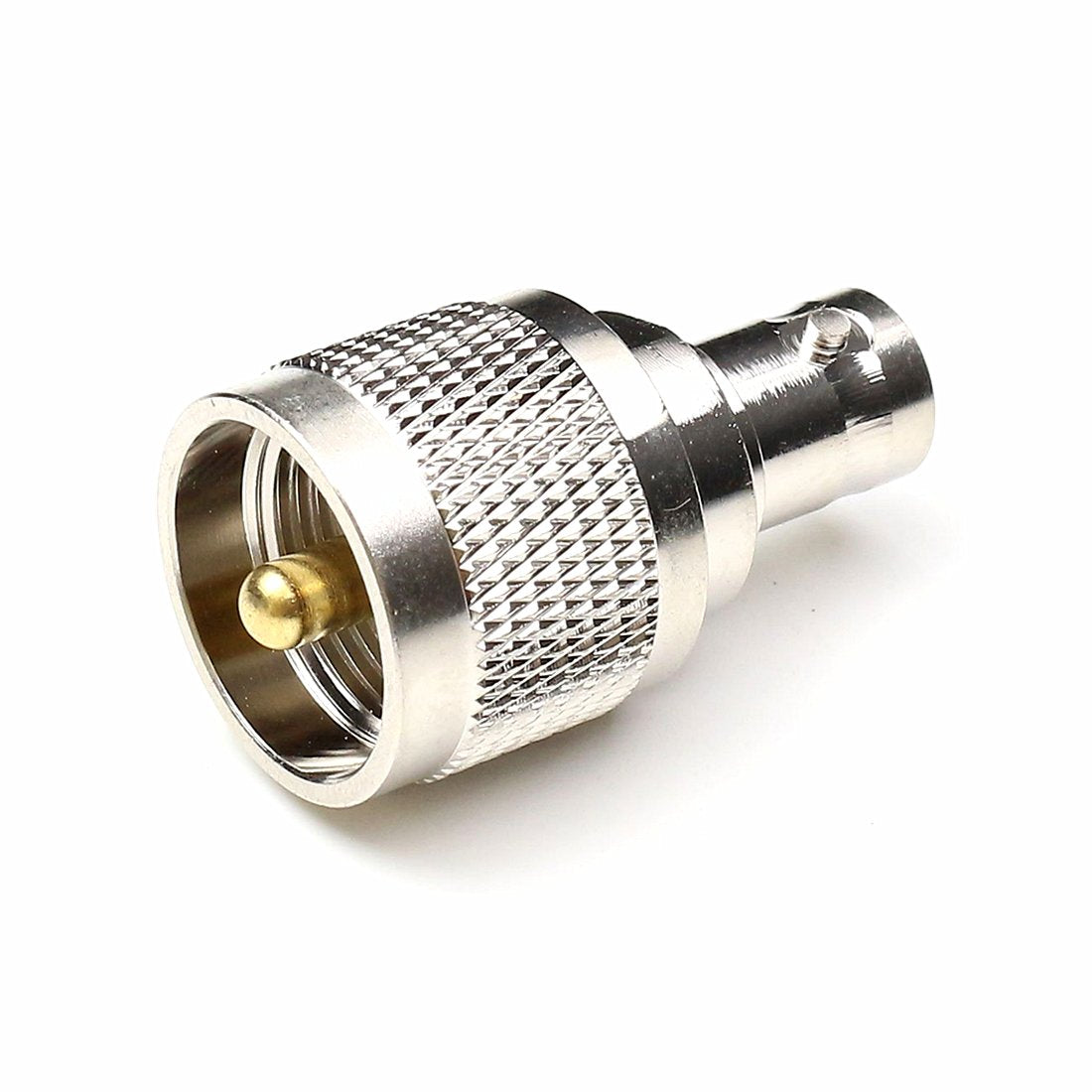 Oiyagai 2pcs BNC Female to UHF Male Adapter PL259 Connector, RF Coaxial Coax Adapter Nickel-Plated Brass for Antenna, Ham Radio, WiFi Router, Wireless