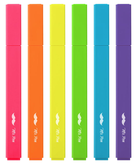 Mr. Pen- Aesthetic Highlighters No Bleed, 6 Pack, Assorted Colors