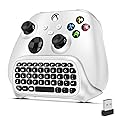 TNP Wireless Keypad Chatpad for Xbox One Controller S/X & Series S/X - 2.4GHz Mini Plug-and-Play with USB Receiver, 3.5mm Audio Jack, Message Text Pad