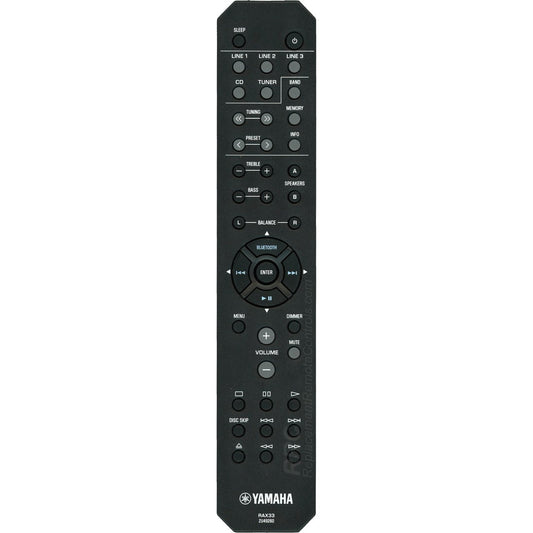 Yamaha RAX33 Audio/Video Receiver Remote Control for R-S202, R-S202BL (ZU49260)