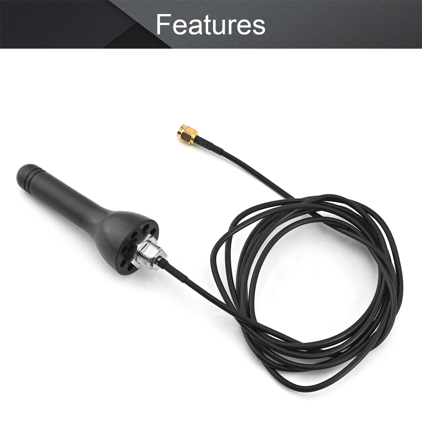 Othmro 433 MHz, 3.14 Inches Antenna with Magnetic Base and Male SMA Connector - Impedance 50 Ohms 1pcs