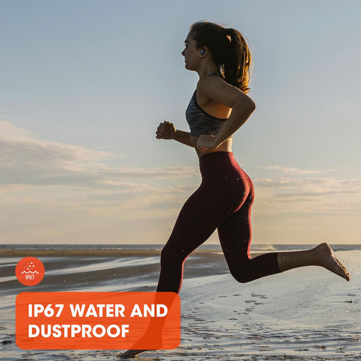 JBL JBLENDURACEBLKAM-Z Endurance Race Waterproof Wireless Sport Earbuds Black - Certified (Renewed)