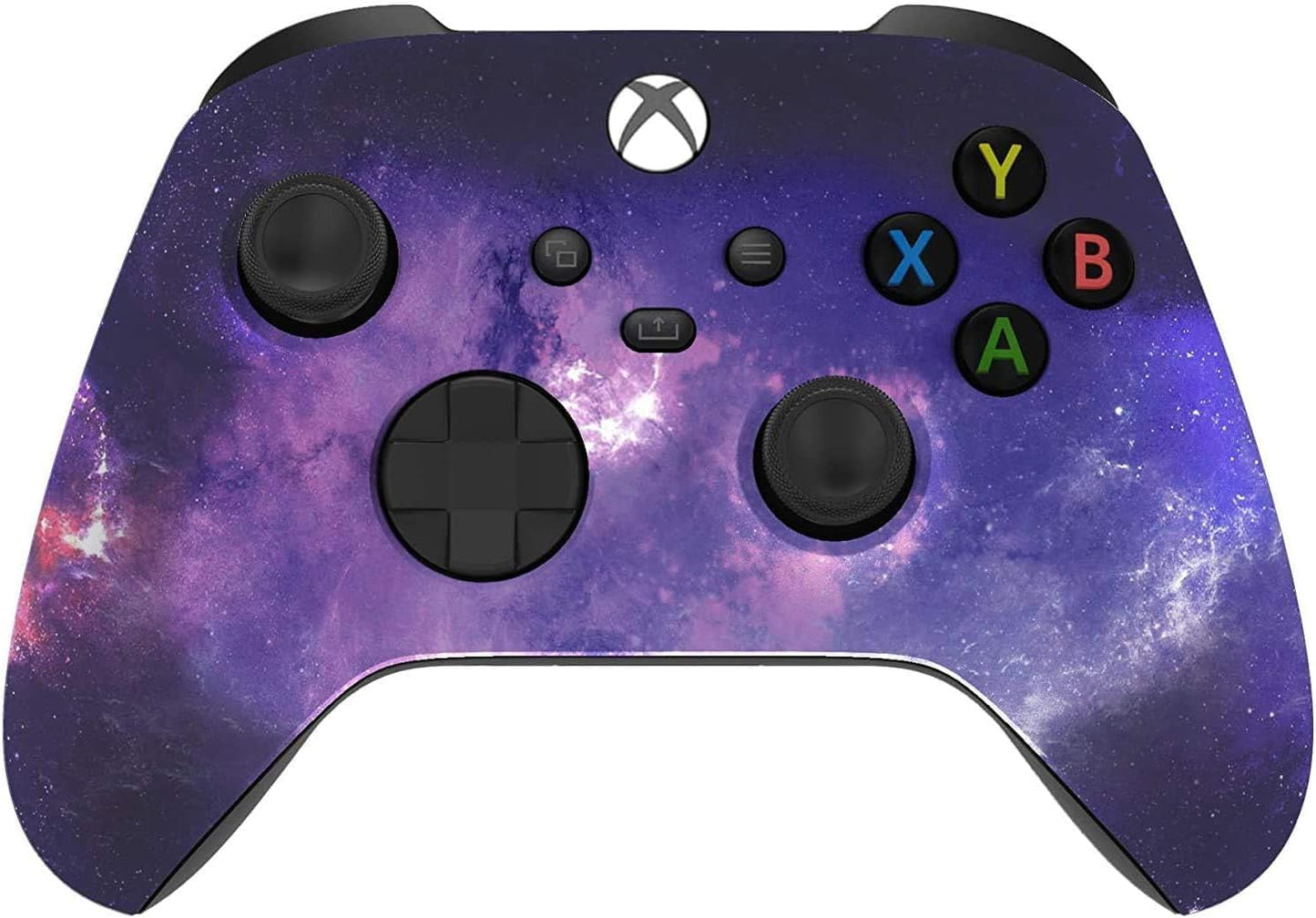 Custom Soft Touch Design Custom Gaming Controller -Soft Shell for Comfort Grip X for Xbox Series (Purple Galaxy)