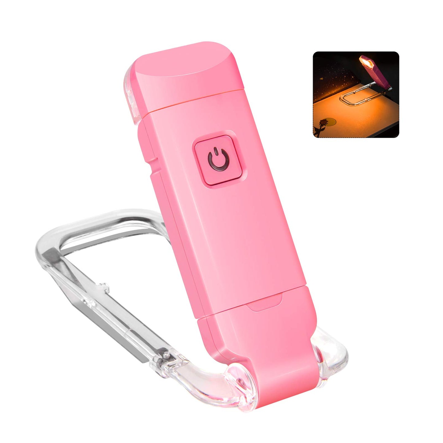 LUXSWAY USB Rechargeable Book Light for Reading,Small Book Reading Light in Bed,Clip On Bookmark Kids Light for Bed,Brightness Adjustable for Eye