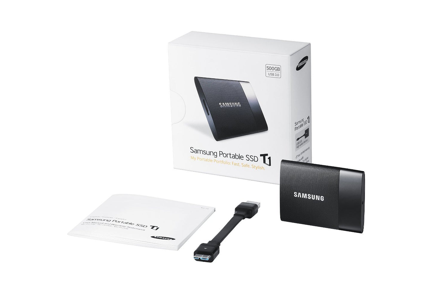 [DISCONTINUED] Samsung T1 Portable 500GB USB 3.0 External SSD (MU-PS500B/AM)