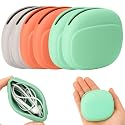 6-Pack Silicone Headphone & Cable Organizer Case - Mini Portable Storage Box for Earphones, Keys & Data Cables (Red, Grey, Green)