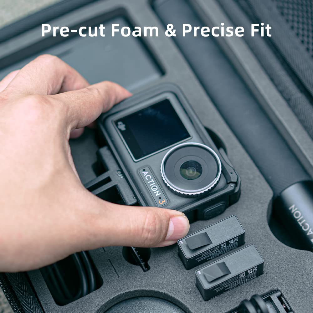 SUREWO Surface-Waterproof DJI Osmo Action 6 Carrying Case,Travel Portable Bag Compatible With DJI Osmo Action 6/5 Pro/4/3 Adventure Combo Accessories