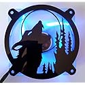 Custom Acrylic Howling Wolf Computer Fan Grill 120mm