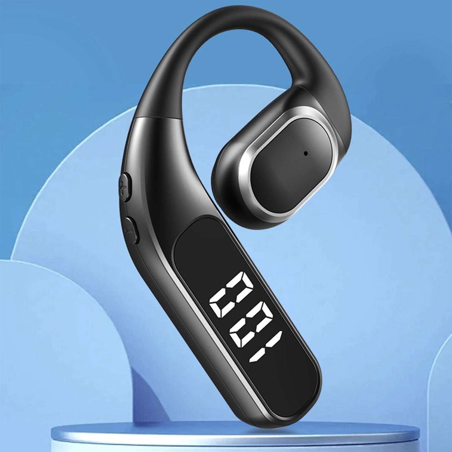 FJHBL Single-Ear Bluetooth Headset with Bluetooth 5.5, ENC Noise Cancellation, HiFi Sound Quality, and 360° ACS Panoramic Audio. Compatible with Both