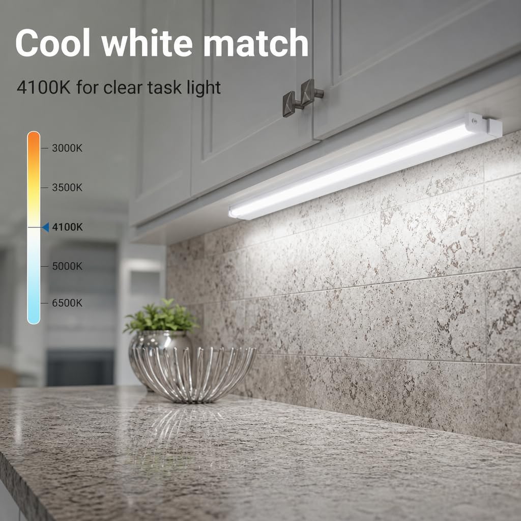 Circle F8T5 Fluorescent Light Bulbs - 12 inches Under Cabinet Bulb - Cool White 4100k 8 Watt Tube Bulb - Pack of 6