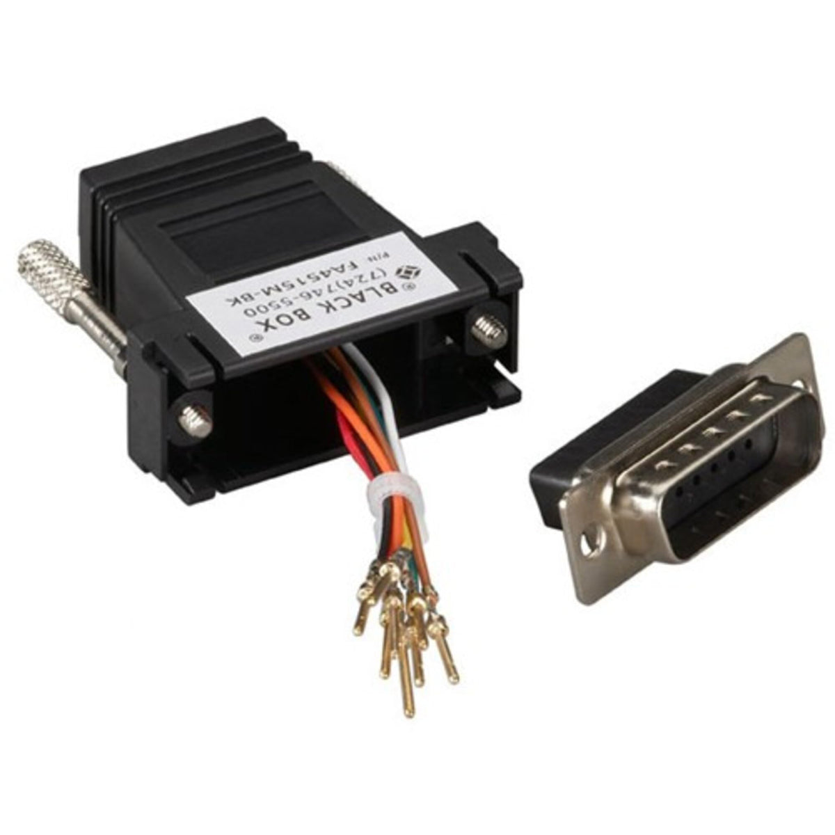 DB15 Modular Adapter Kits (Unassembled), Male to RJ-45 8-Wire