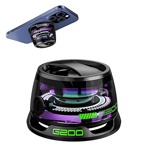 G200 Magnetic Bluetooth Speaker,Multifunctional Magnetic Bluetooth Speakers Portable Phone Stand for iPhone, Golf Cart & Anything Metal,RGB Lights