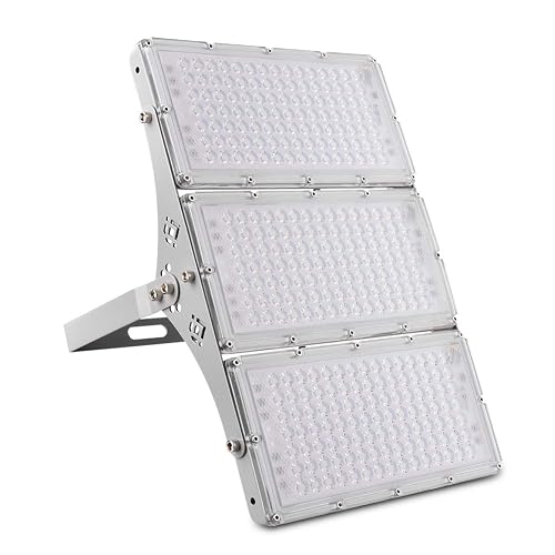 Sararoom 300W LED Flood Light Outdoor, IP65 Waterproof Security Lights, 27000LM 6500K Cold White Stadium Light, Landscape Wall Light for Yard, Street