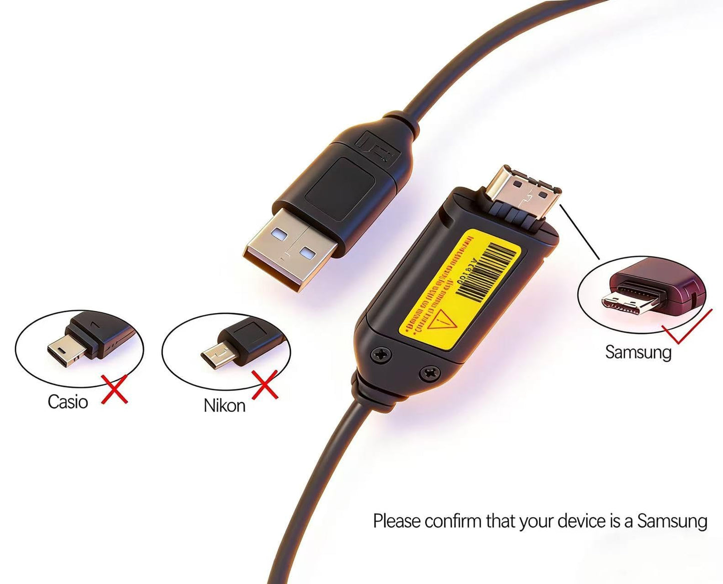 SOTHENG Replacement for Samsung Camera Charger Cable UC-C3/C5/C7 CB20U05A/B EA-CB20U12/EP CB20U05A,Compatible withSamsung Camera WB Series