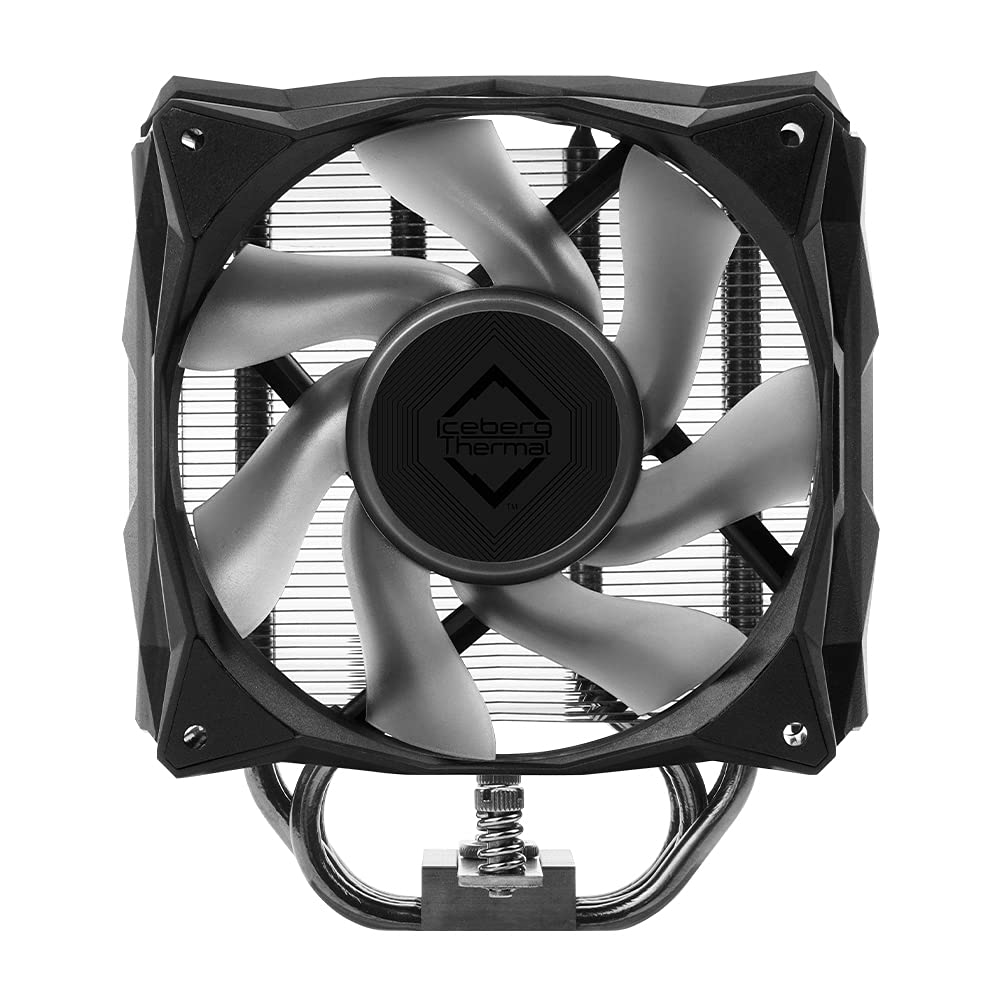 Iceberg Thermal IceSLEET G4 Midnight All-Black 4 Nickel-Plated Heatpipes CPU Air Cooler with ARGB 120mm PWM Fan for Intel and AMD (Limited Edition)