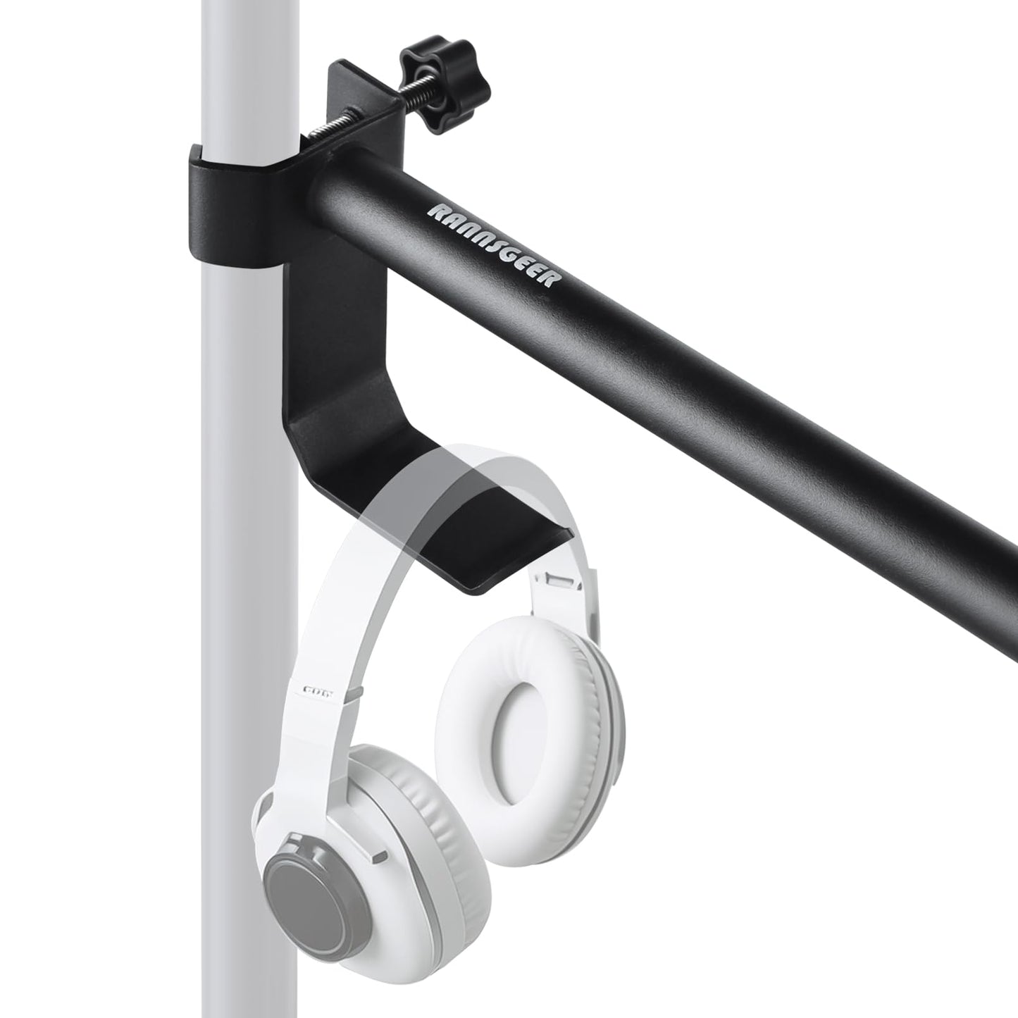 Rannsgeer Microphone Boom Arm Extension 11-18" Adjustable with 2 Mic Clips & Hanger - Universal Mic Stand Extension
