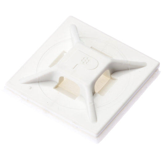 Panduit ABMM-A-D Cable Tie Mount, Adhesive Backed, 4-Way, ABS, White (500-Pack)