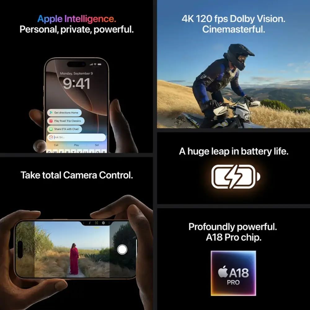 Apple iPhone 16 Pro Max, US Version, 512GB, Black Titanium for Tracfone (Renewed Premium)