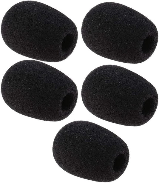 5Pack Black Replacement Microphone Sponge Wind Shield Windscreen Foam Cover for Microphone Windscreen for Shure CVG18-B/C Gooseneck Condenser