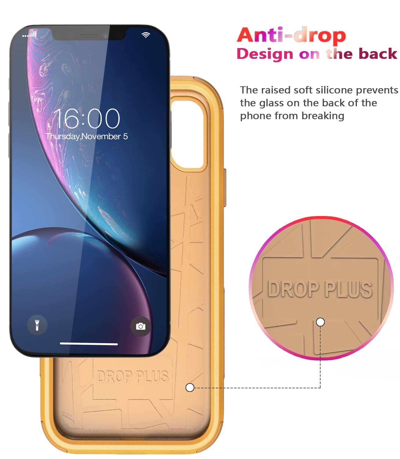 Diverbox for iPhone Xr Case [Shockproof] [Dropproof] [Dust-Proof],Heavy Duty Protection Phone Case Cover for Apple iPhone XR (Yellow)