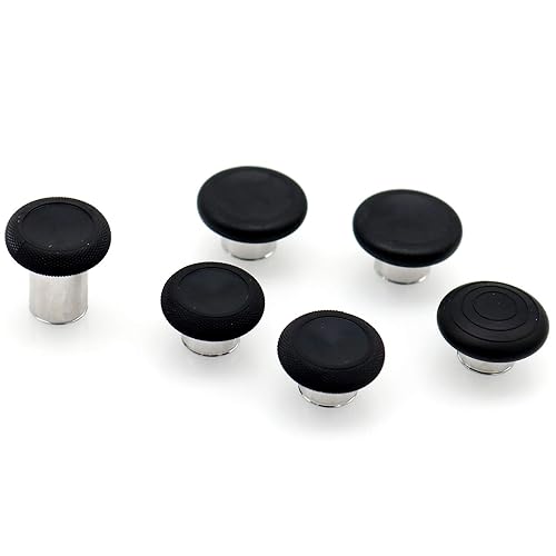 Deal4GO 6-Pack Replacement Magnetic Analog Thumbstick Swap Set for Xbox Elite 2 Controller Thumb Stick Black