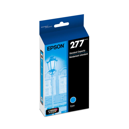 Epson 277 Claria Photo HD Ink Standard Capacity Cyan Cartridge (T277220-S) Works with Expression XP-850, 860, 950, 960, 970